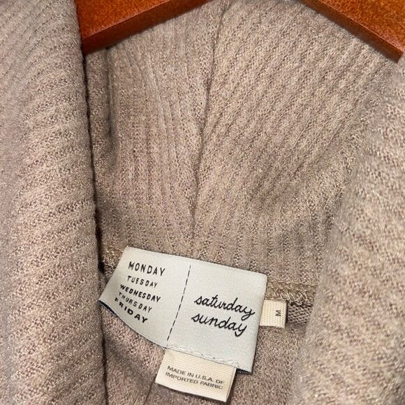Saturday Sunday Anthropologie Pullover Sweater Funnel Cowl Size Medium - Picture 6 of 9